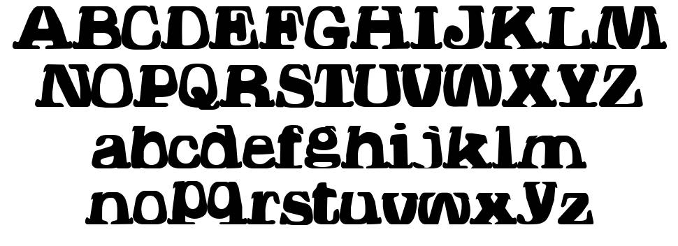 Hodad Warped One font specimens