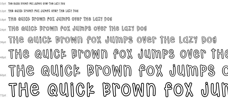 Hodgepodgery Outline font Waterfall