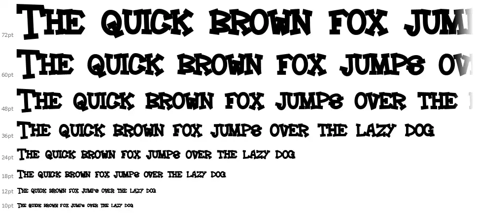 Hoedownfont waterfall