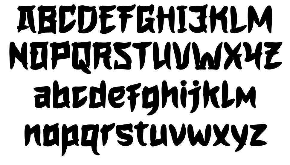 Hogata font specimens