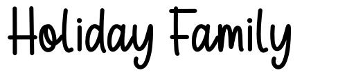 Holiday Family font
