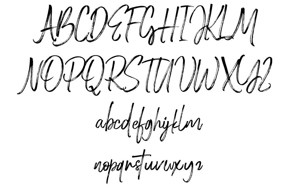 Holingston font specimens