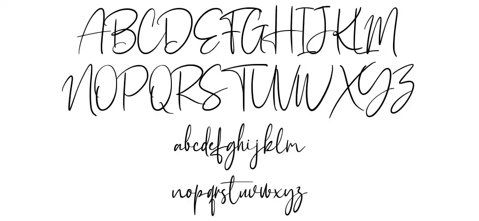 Holistic Signature schriftart vorschau