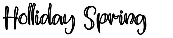Holliday Spring font