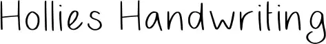 Hollies Handwriting font