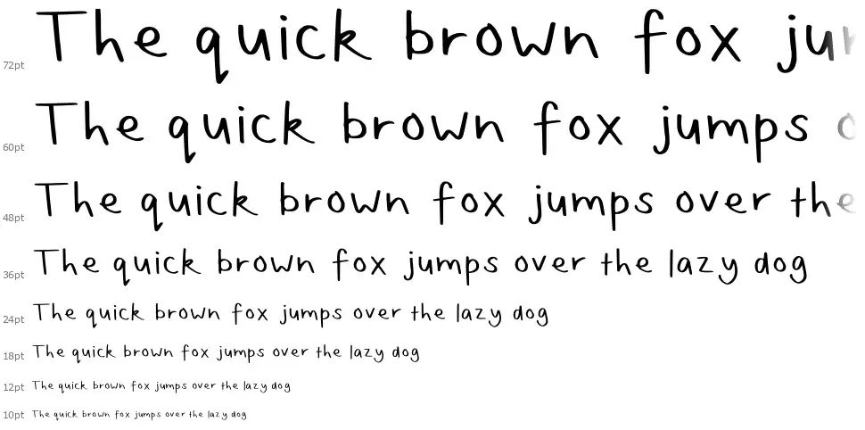 Hollies Messy Handwritingfont waterfall