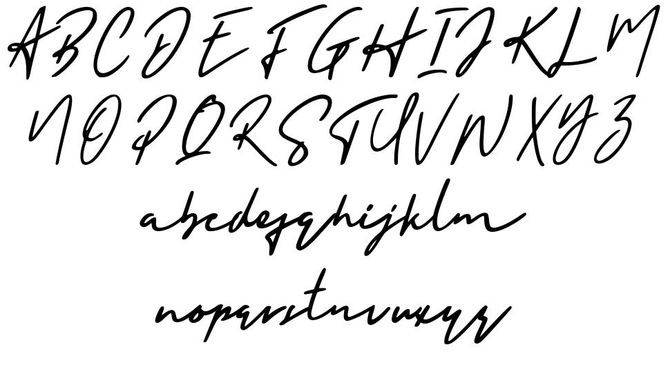 Holligate Signature font specimens