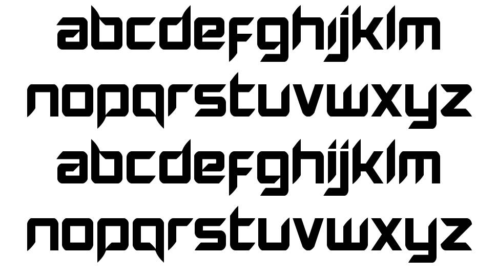 Hollow Point font specimens