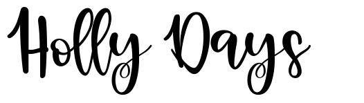 Holly Days font
