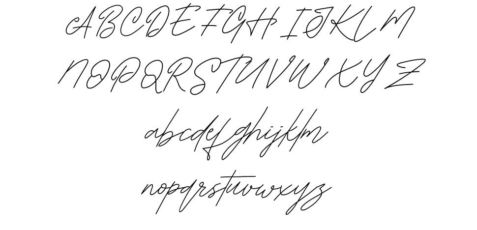 Holly Signature font specimens