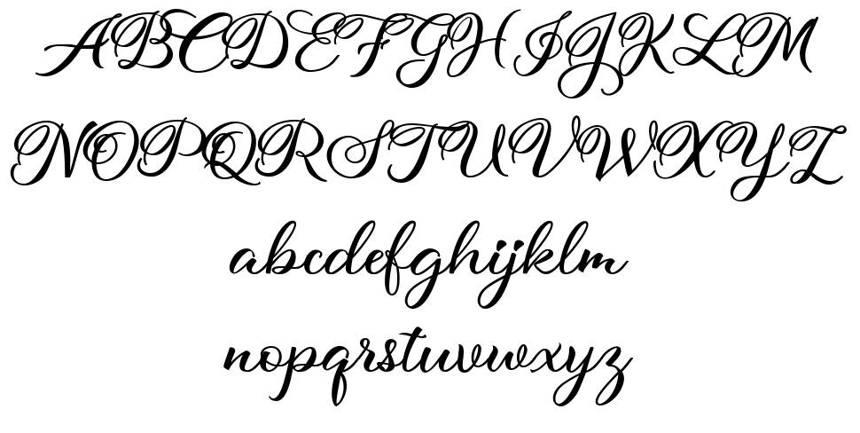 Hollya font specimens