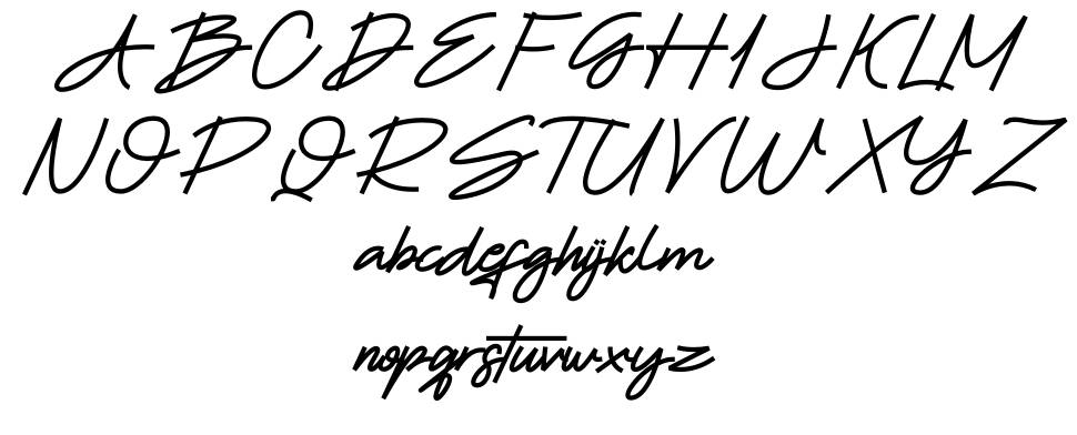 Holysta font specimens