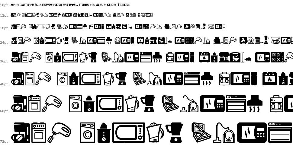 Home Appliances font Waterfall
