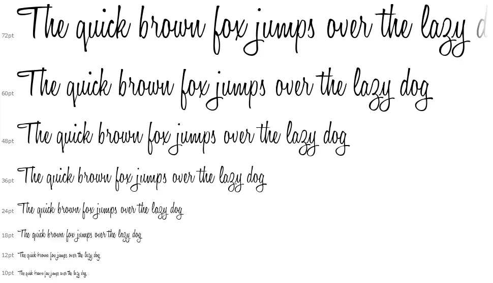 Honey Scriptfont waterfall