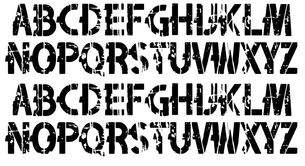Hood Army Stencil шрифт Спецификация