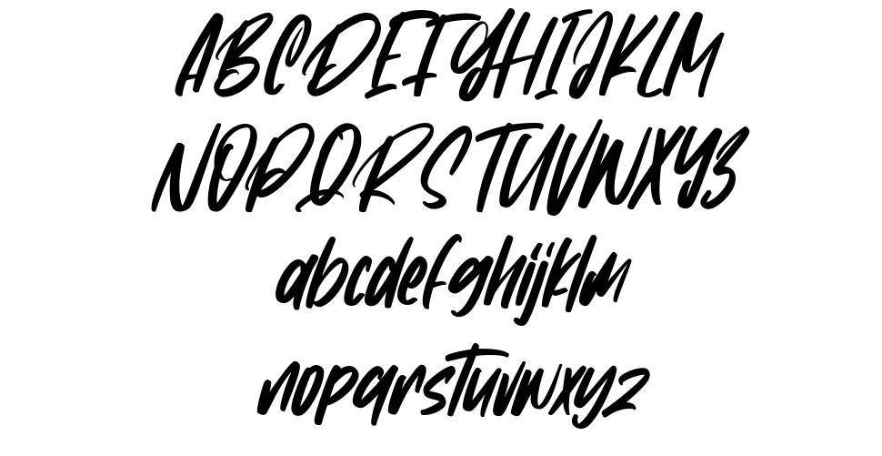 Hookypilots font specimens