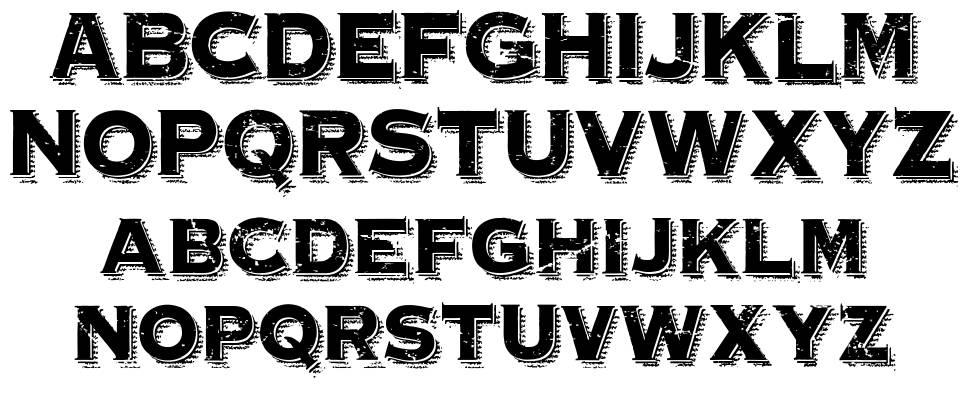 Hooverville font specimens