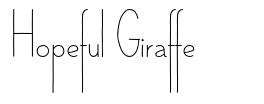Hopeful Giraffe 字形