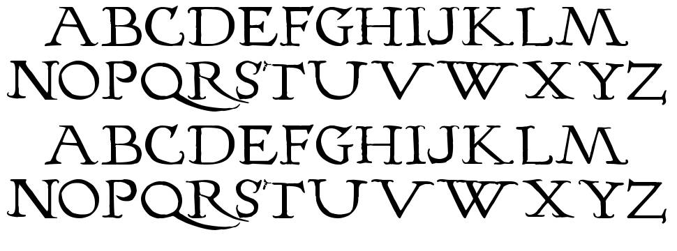 Hopfer Hornbook font Örnekler