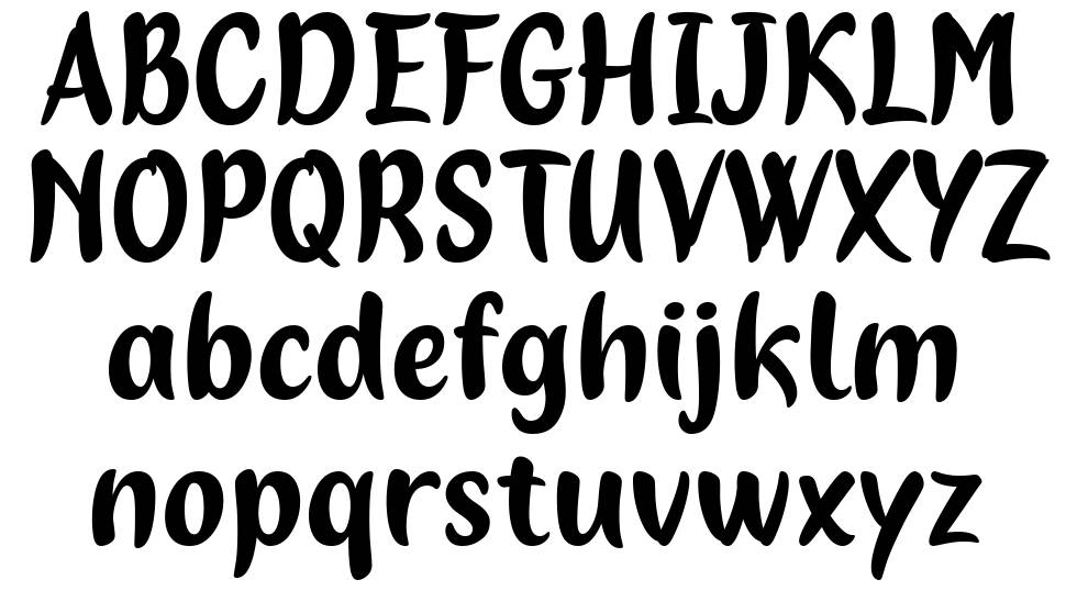 Hopia font specimens