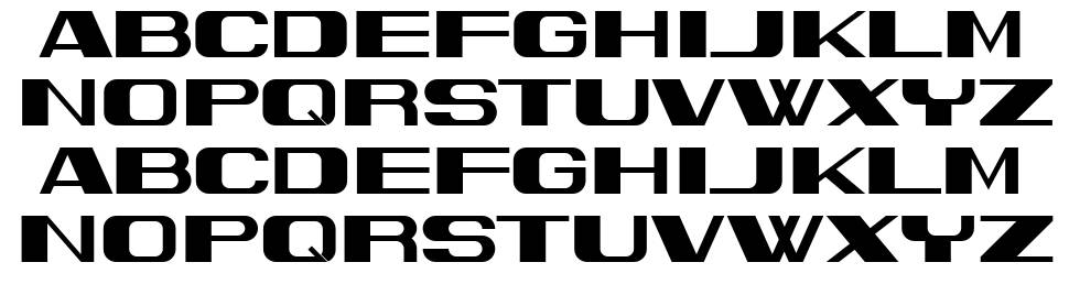 Horizontale schriftart