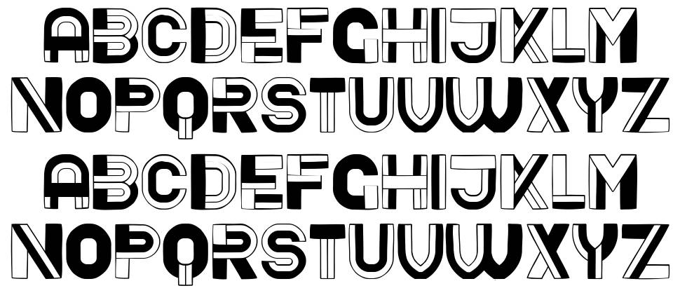 Hornstick font Örnekler