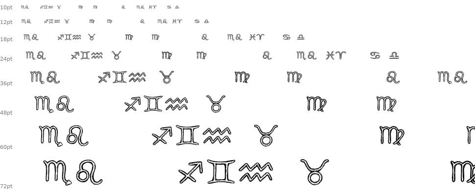 Horoscopicus шрифт Водопад