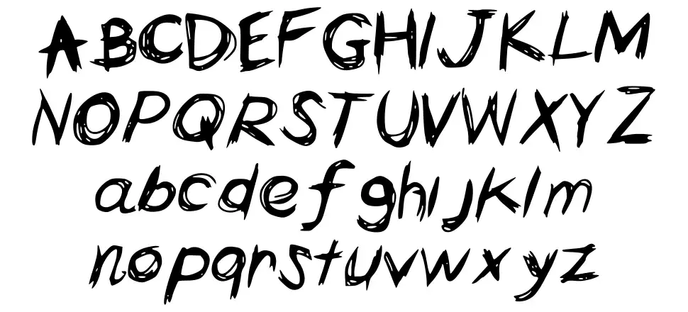 Horror Scribblesfont specimens