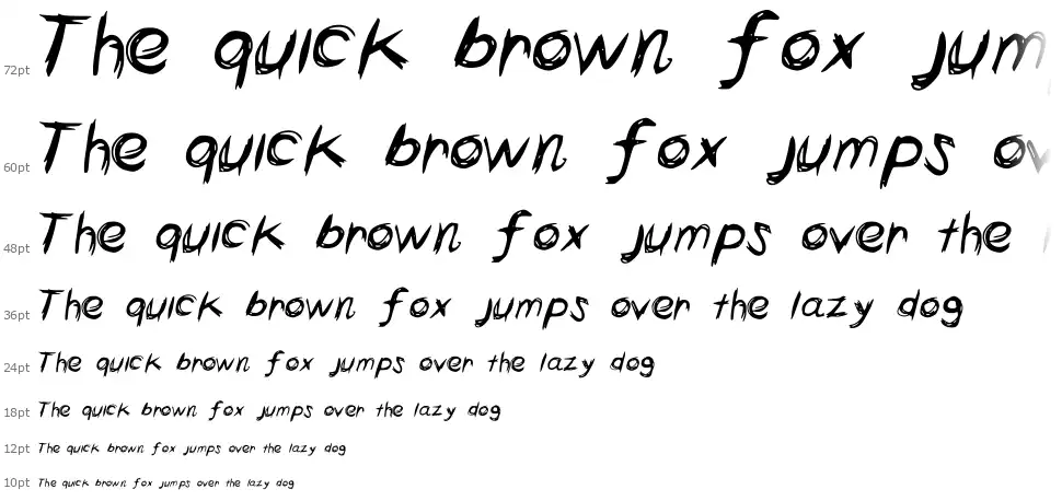 Horror Scribblesfont waterfall
