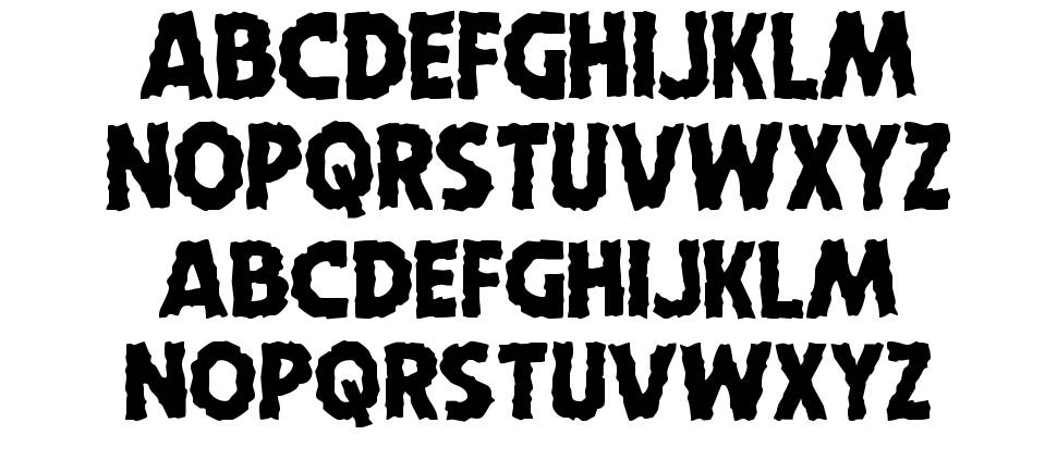 Horroween font specimens