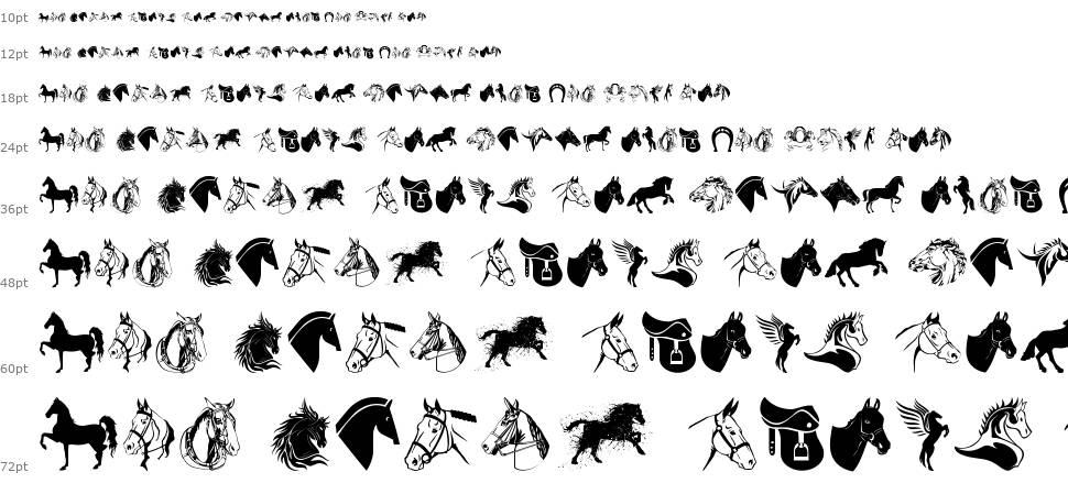 Horse шрифт Водопад