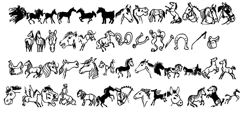 Horsedings font specimens