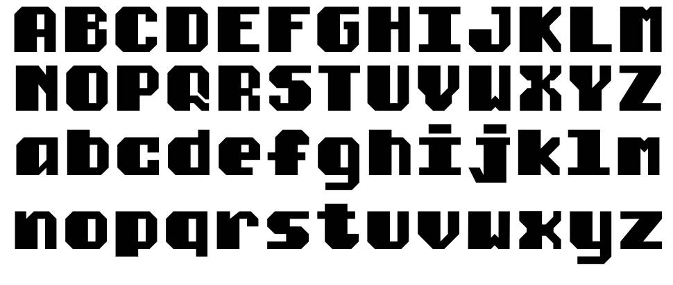 Hothead font specimens