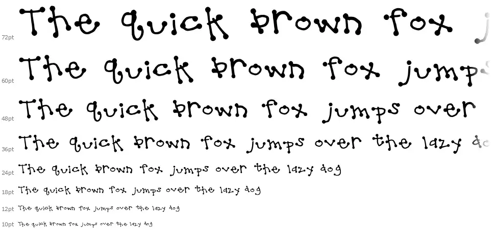 Hotty Dottyfont waterfall