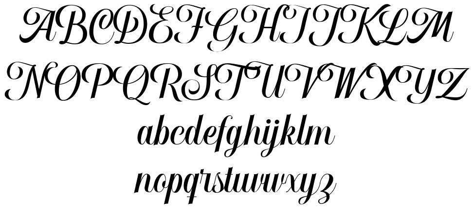 Hougbon Script font specimens