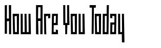 How Are You Today schriftart