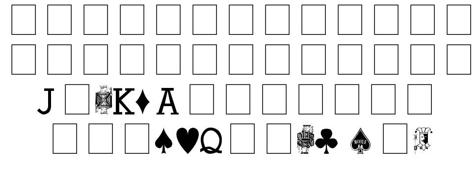 Hoyle Playing Cards font specimens