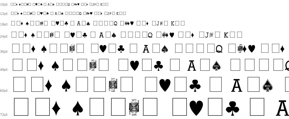 Hoyle Playing Cards font Şelale