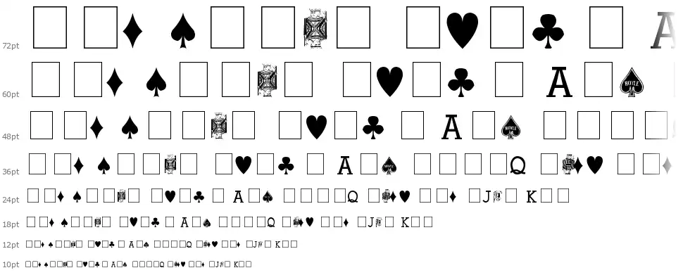 Hoyle Playing Cards font Şelale