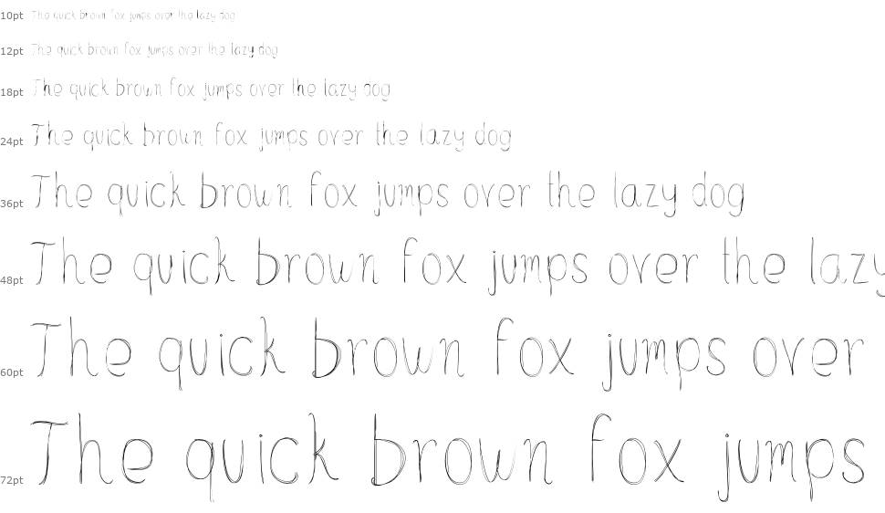 Hsf Lazy Strokes font Waterfall
