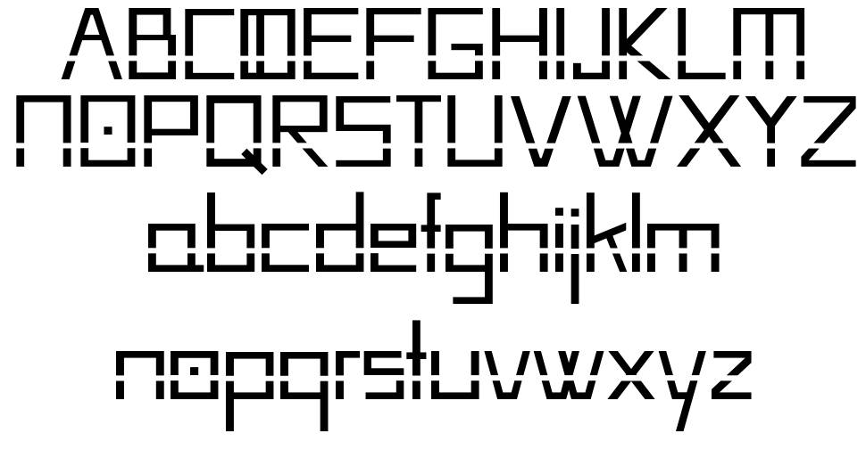 Hueco font Örnekler