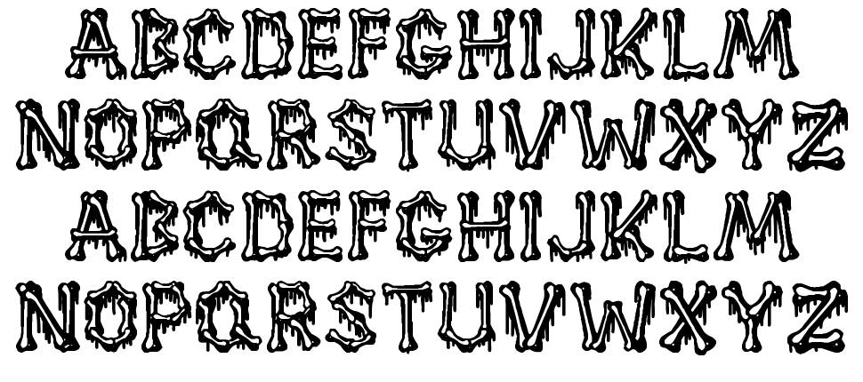 Huesitos フォント 標本