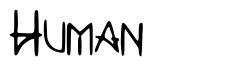 Human шрифт