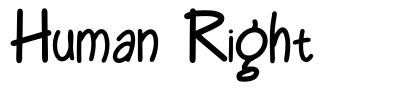 Human Right font