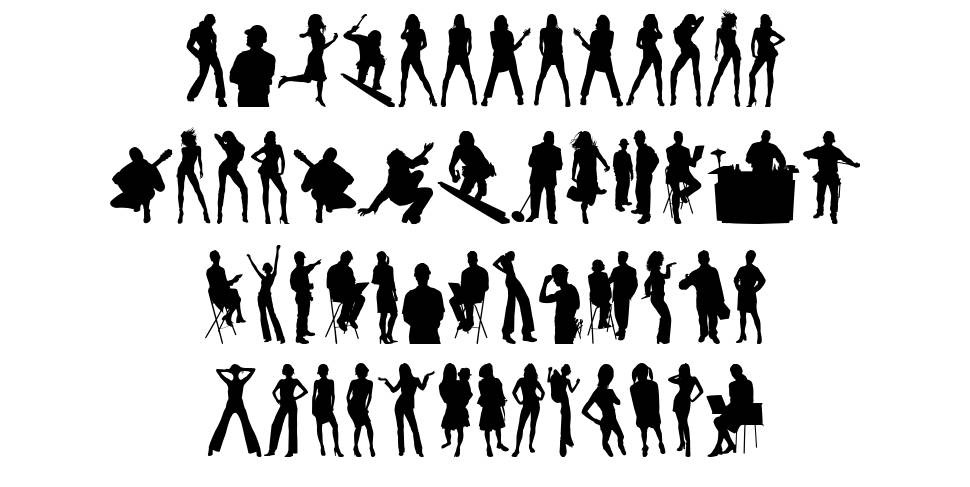 Human Silhouettes フォント 標本