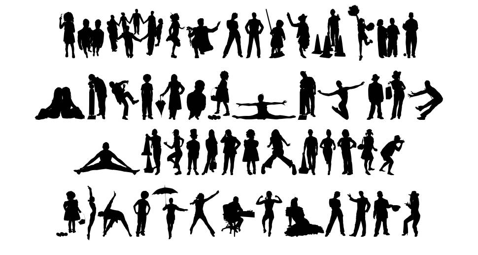 Human Silhouettes Five フォント 標本