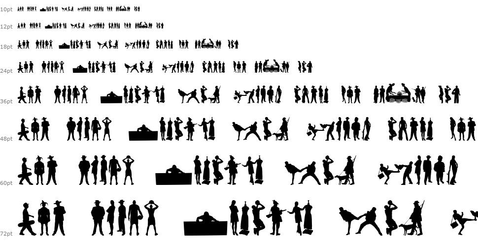 Human Silhouettes Free Eight font Şelale