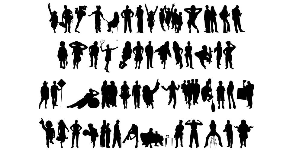 Human Silhouettes Free Six carattere I campioni