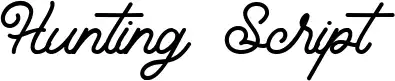 Hunting Script font