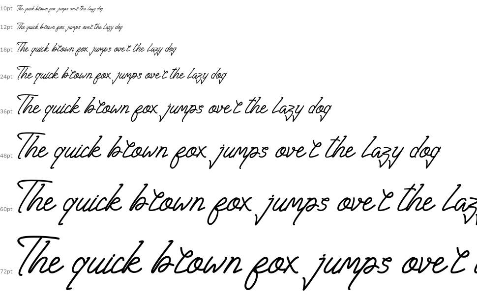 Huntsel Script font Şelale
